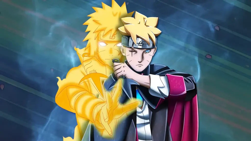 Boruto Uzumaki and Naruto 