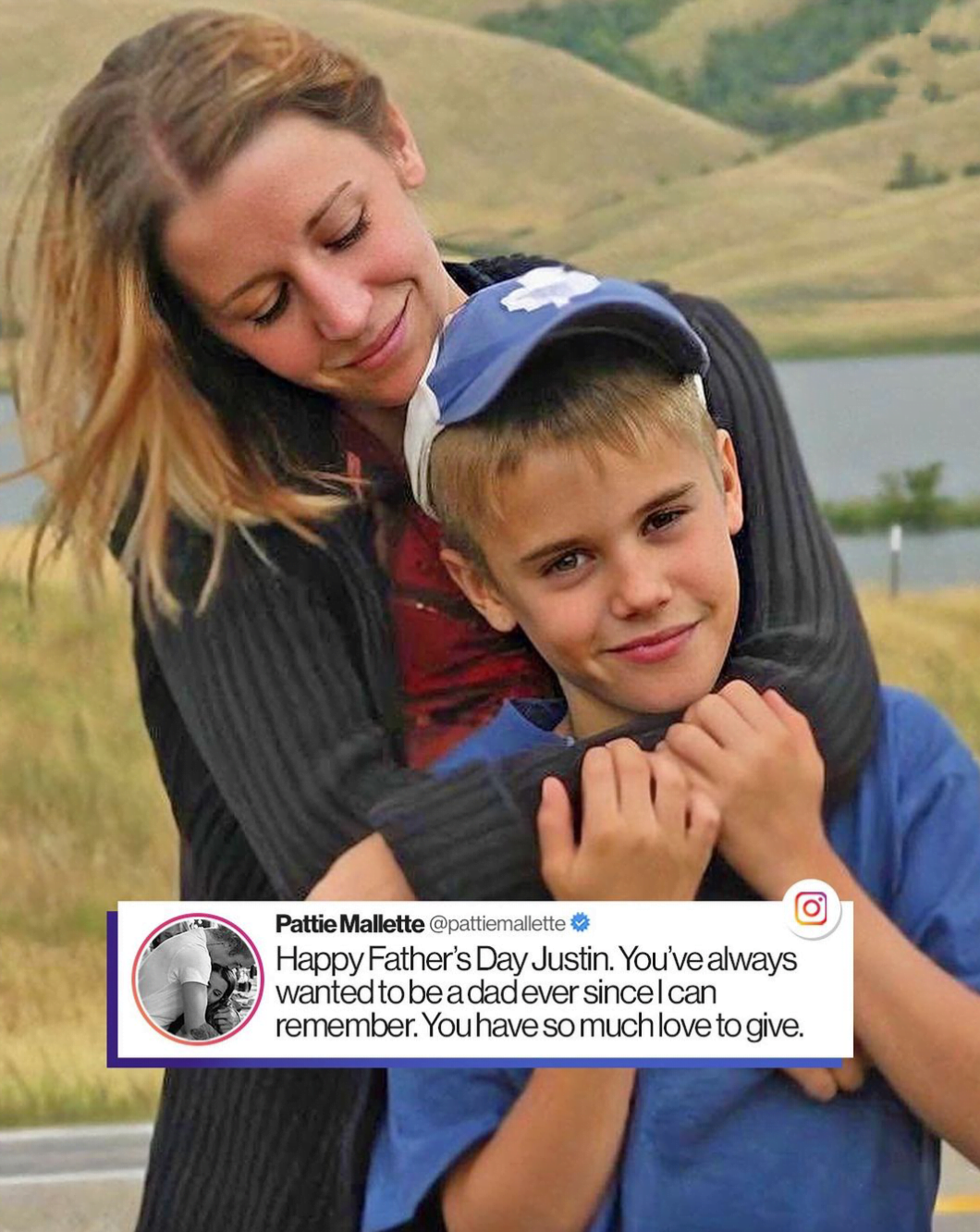 Pattie Mallette along young Justin Bieber | Source : Instagram 