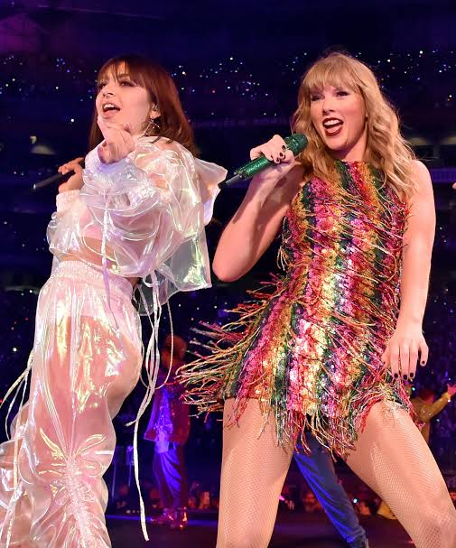 Charli XCX and Taylor Swift at the Reputation Stadium Tour