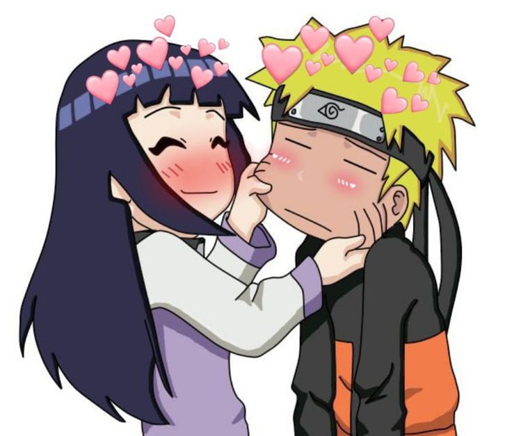 Hinata pulling cheeks of Naruto 