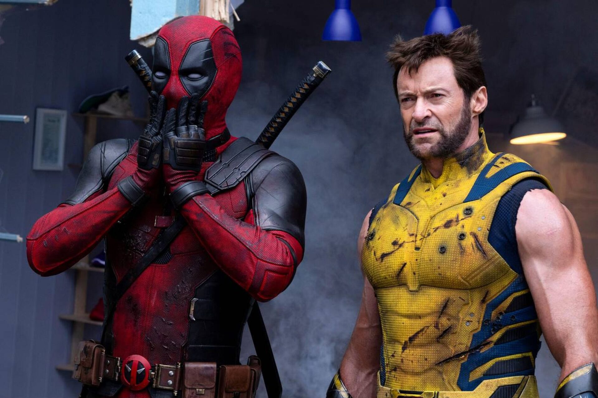 Hugh Jackman as Wolverine and Ryan Reynold