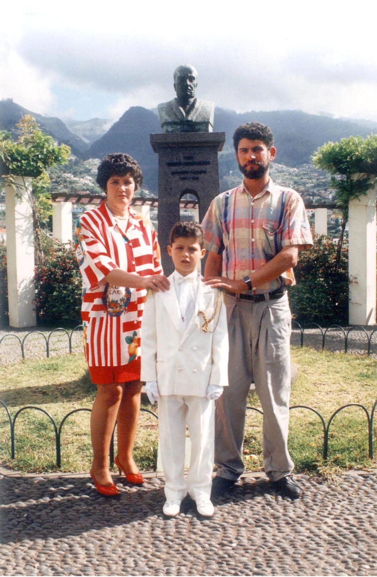 Little Ronaldo with his parents.