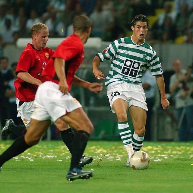 Cristiano Ronaldo against Manchester United on August 6, 2003.