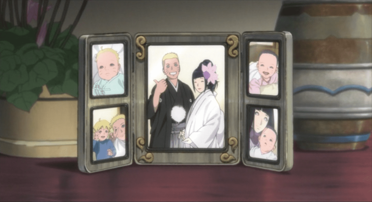 Naruto and Hinata's wedding and family picture