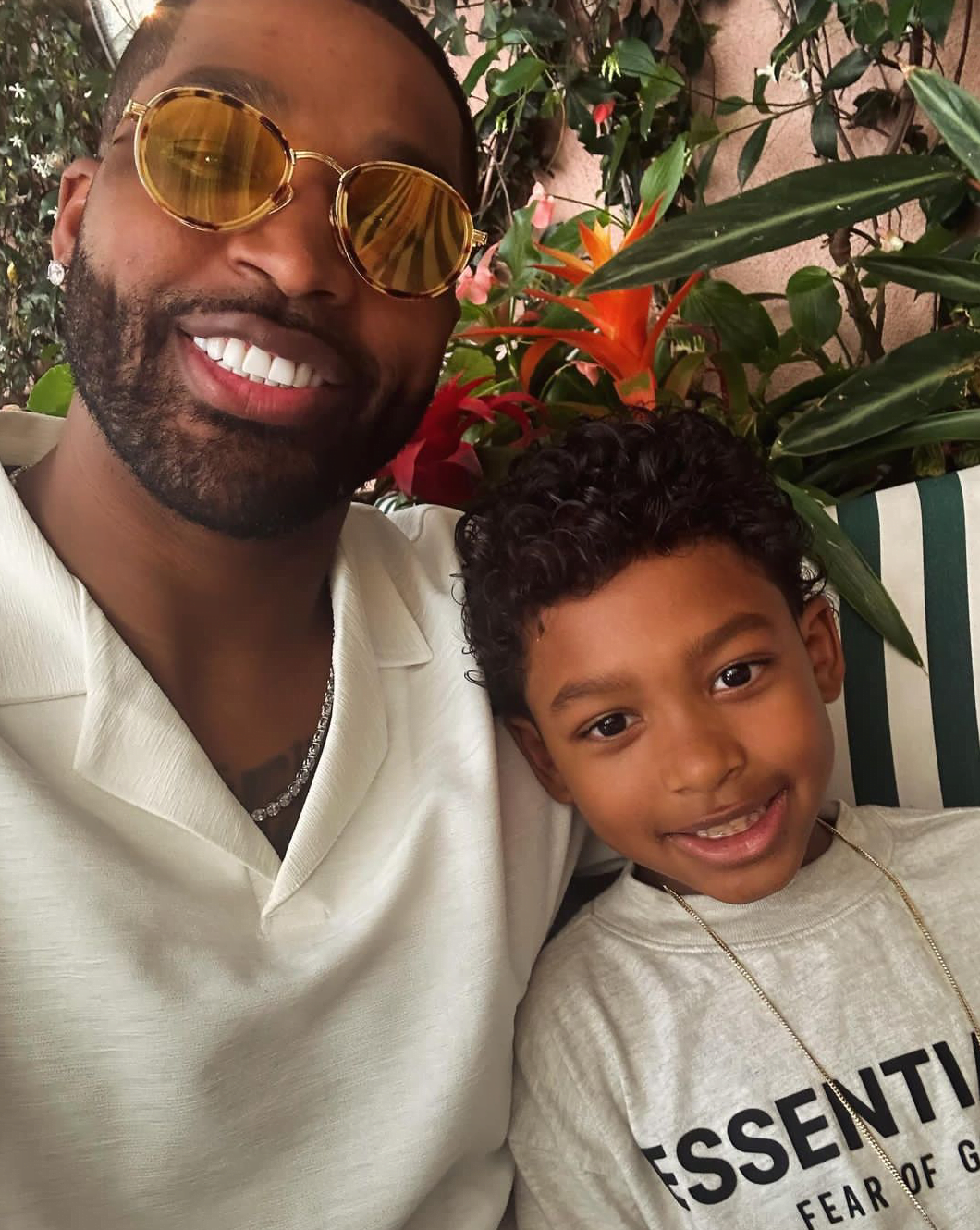 Tristan Thompson on lunch date with his son Prince at Dior 