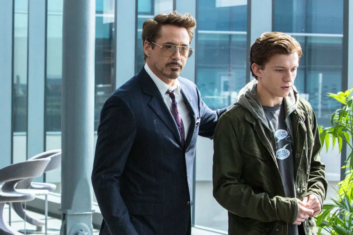 Tony Stark and Peter Parker 