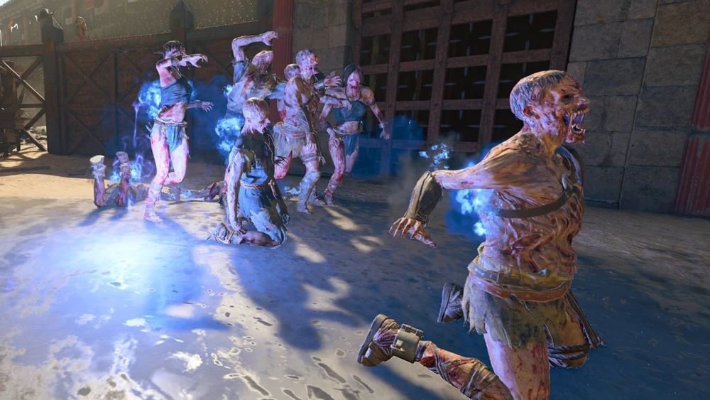 'Wraith Fire' burns zombies in a blue flame and doesn't hurt living things.