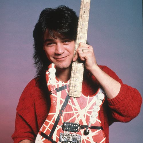 Eddie Van Halen with his iconic guitar 