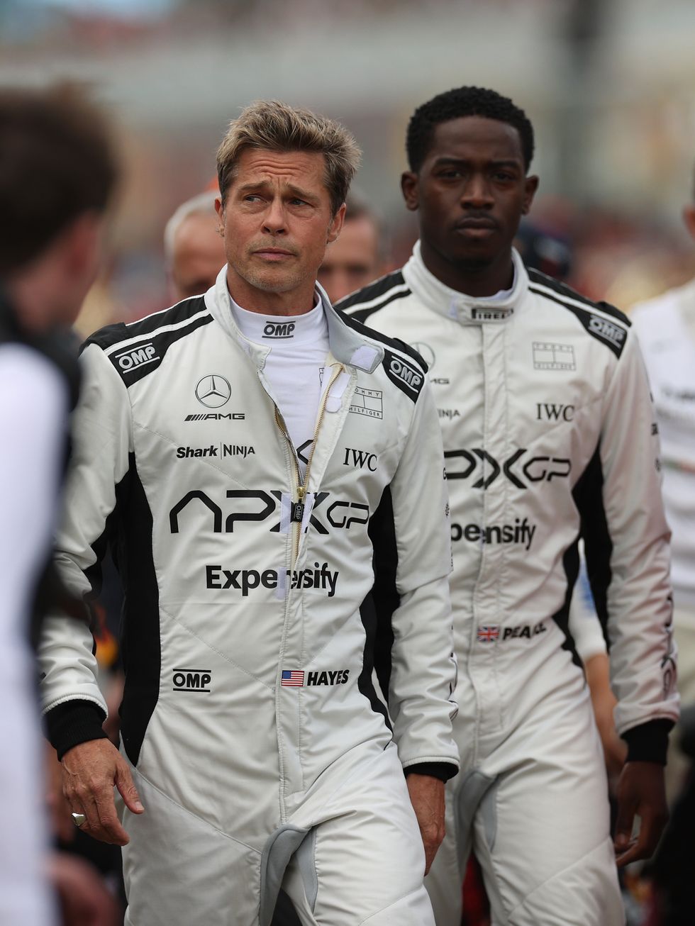 Brad Pitt on F1 Racing track in Great Britain 