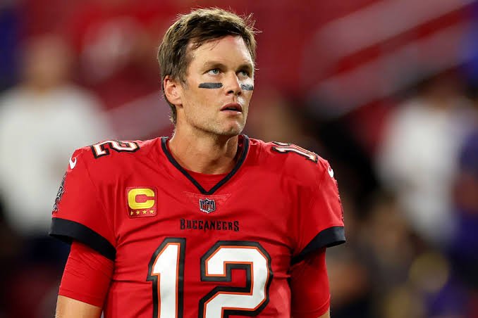 Tom Brady in his Buccaneers jersey