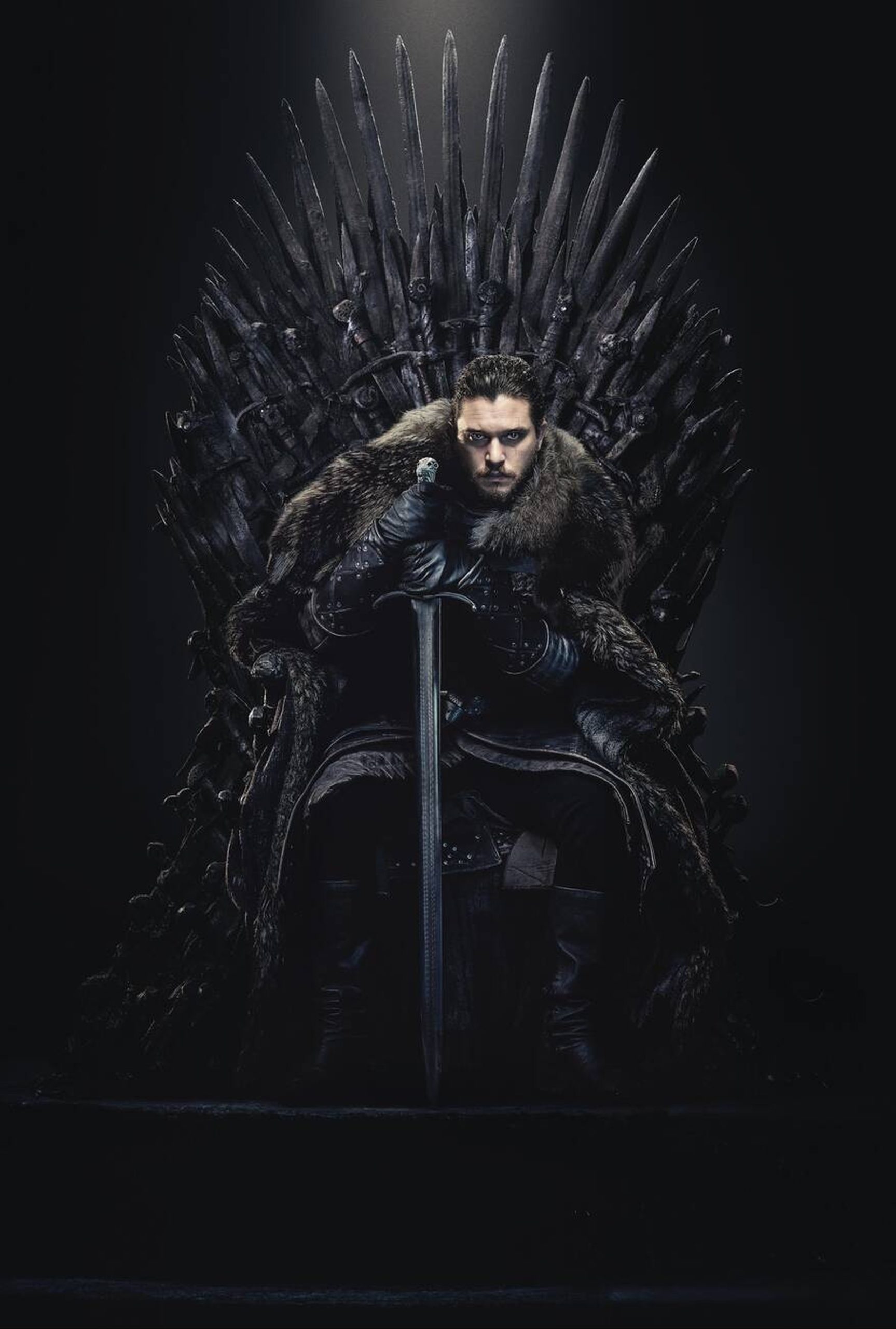 Jon Snow on Iron Throne 