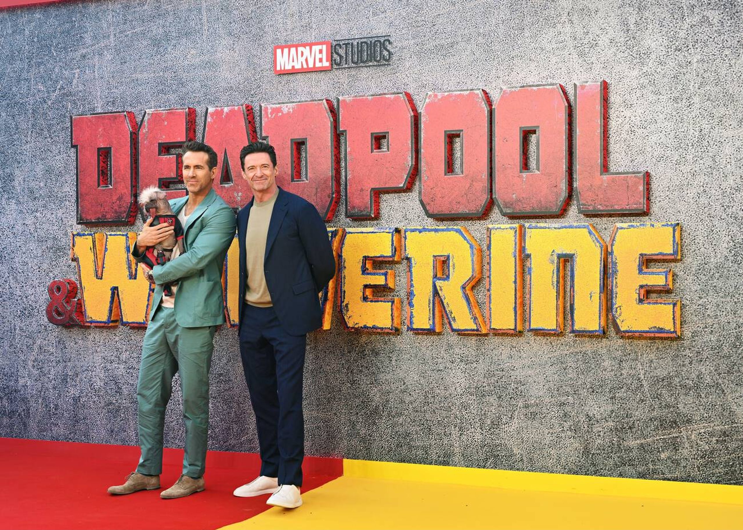 Ryan Reynolds and Hugh Jackman on premier of Deadpool 3 Premiere