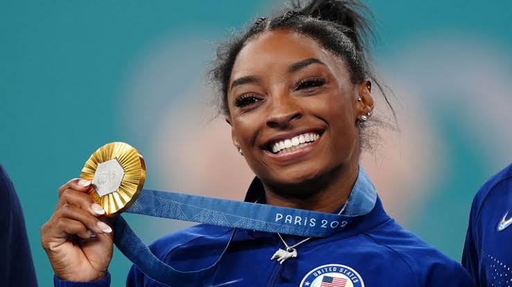 Simone Biles with her gold-medal