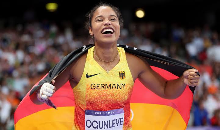 Yemisi Ogunleye after winning gold