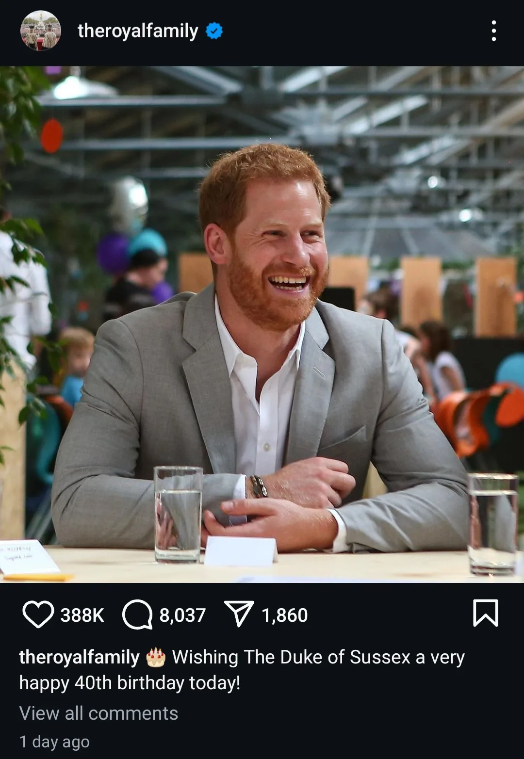 The Royal Family wishing Prince Harry Happy Birthday