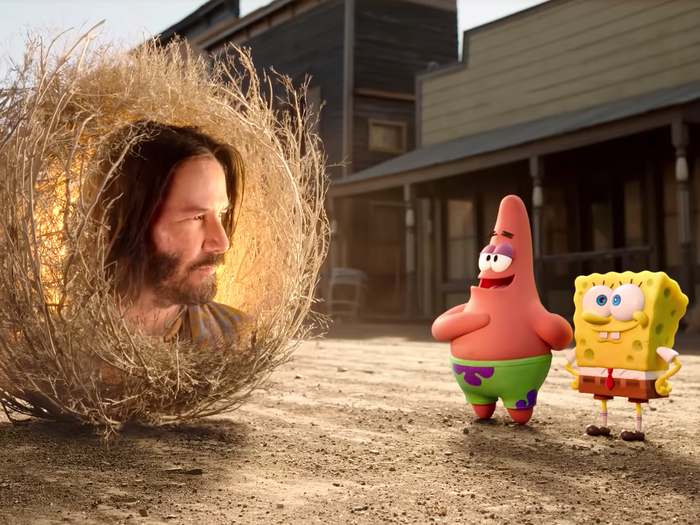 Keanu Reeves As a Tumbleweed in SpongeBob SquarePants