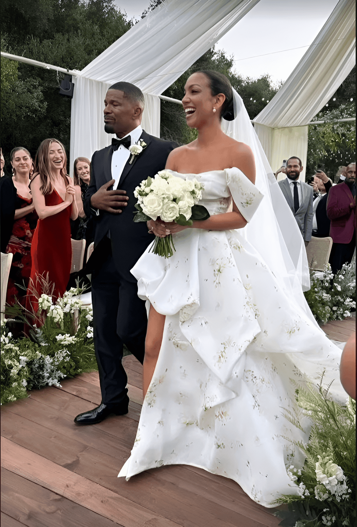 Jamie walked Cornie down the aisle at her wedding 