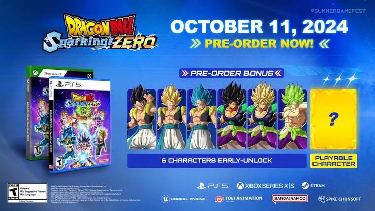 Dragon ball: Sparking Zero available for pre-order