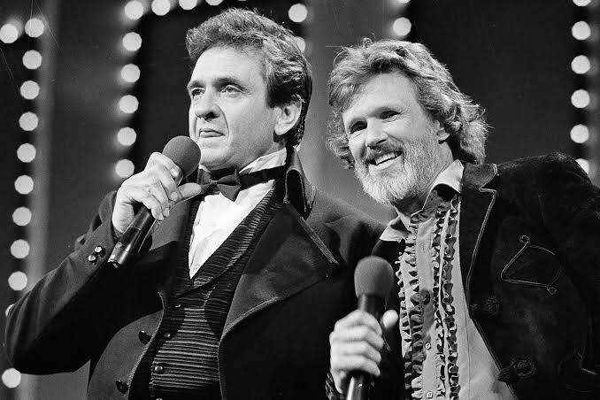 Kris Kristofferson with Johnny Cash 