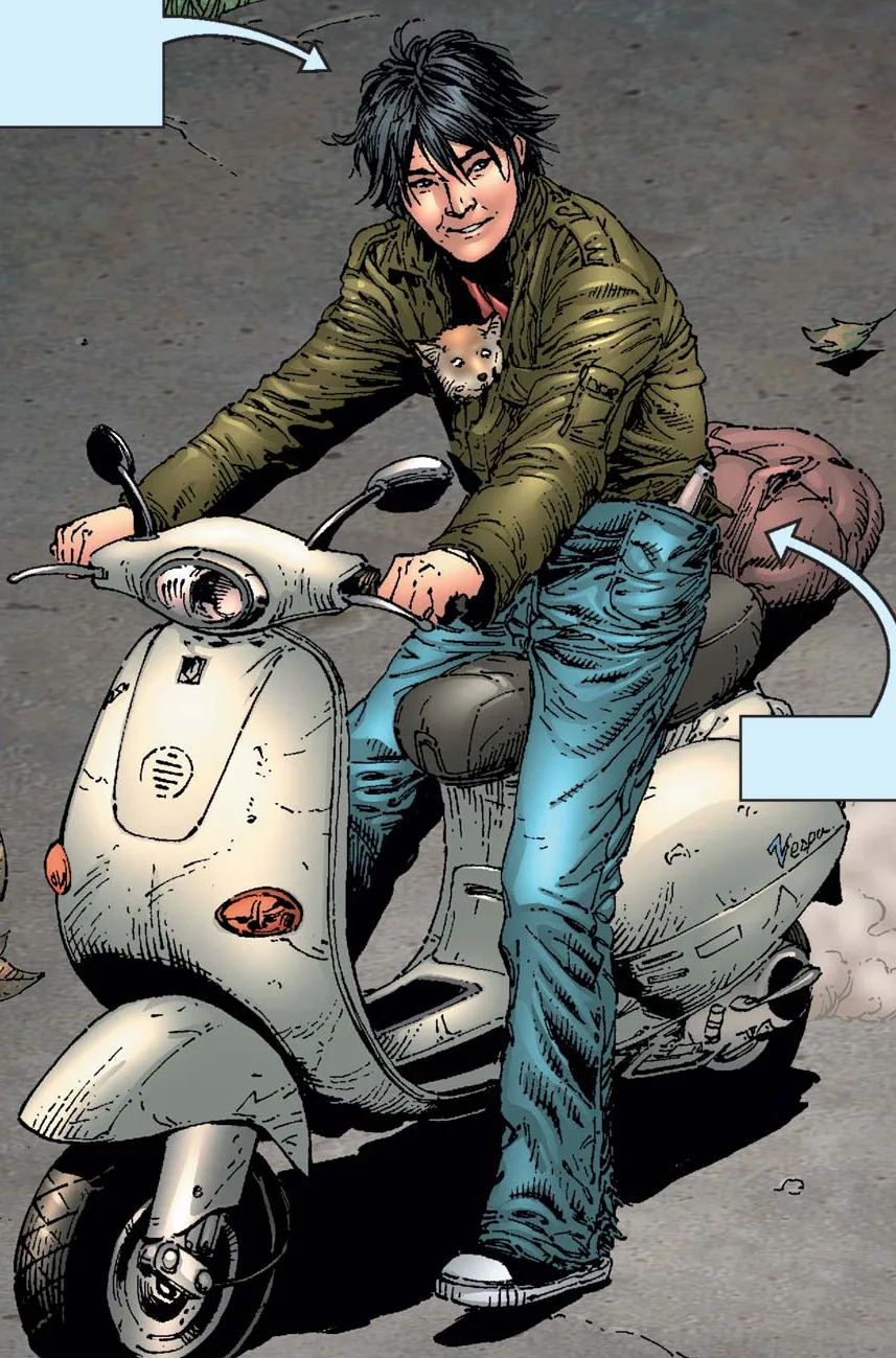 Teenage Amadeus Cho with his dog Kirby