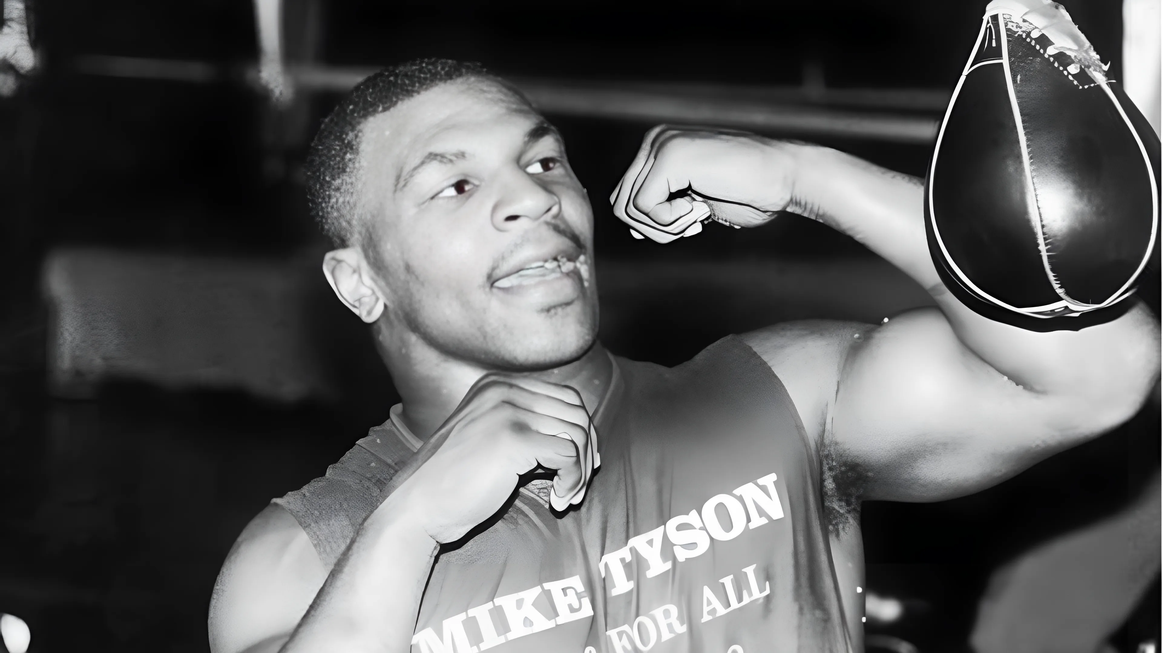 Mike Tyson during training