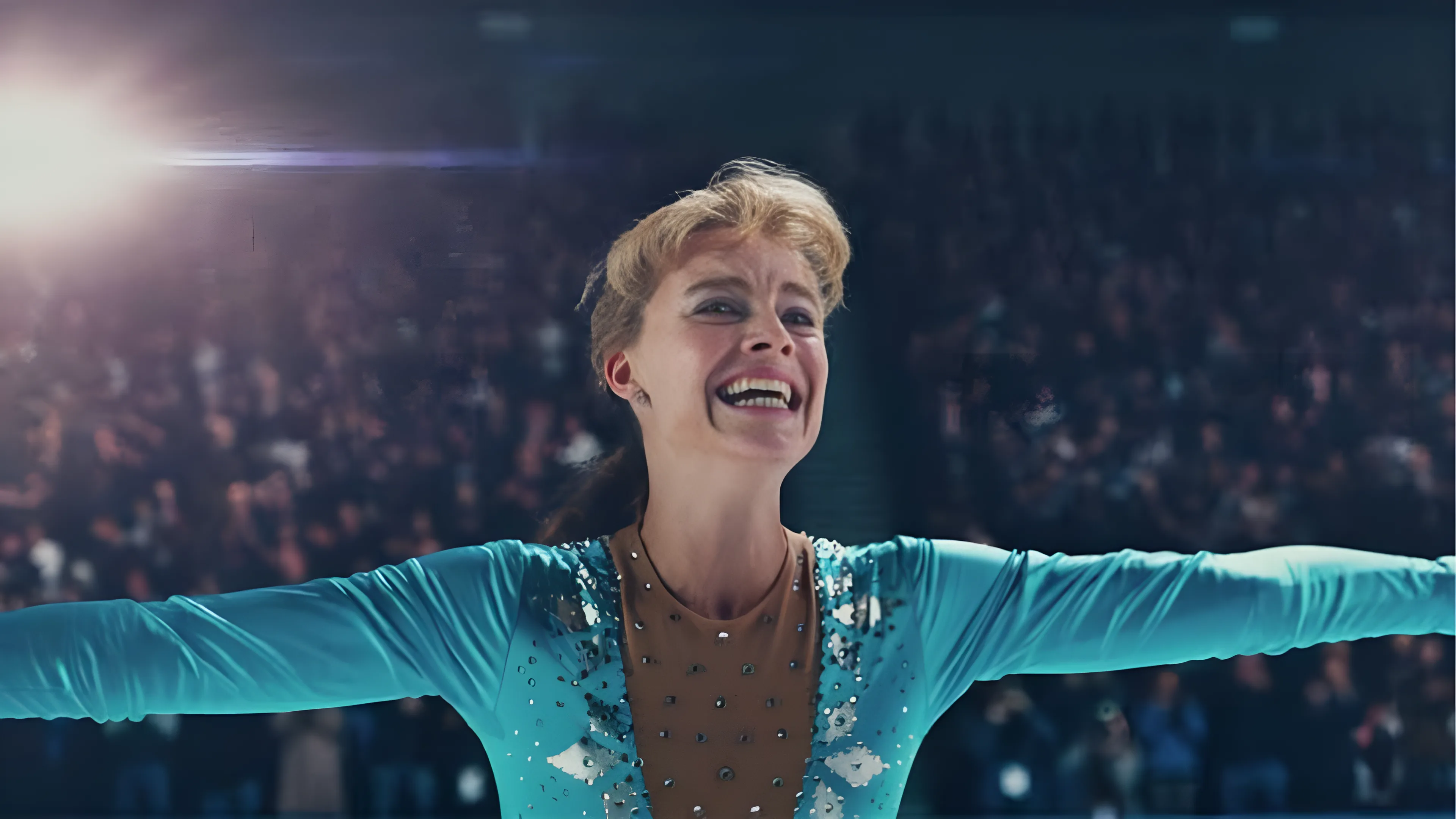 Margot Robbie signifying obsession in I, Tonya